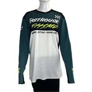 Fasthouse  Elrod Evoke Jersey Indigo White Size Large